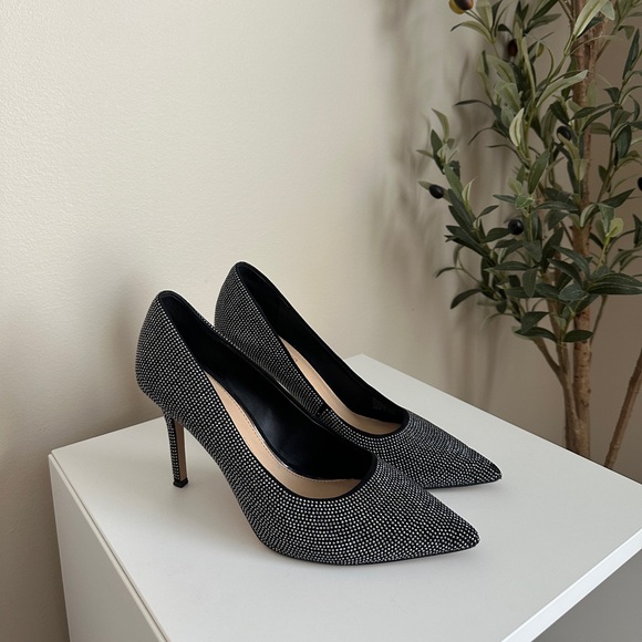 Gianni Bini Shoes - Gianni Bini Black and Silver Heels